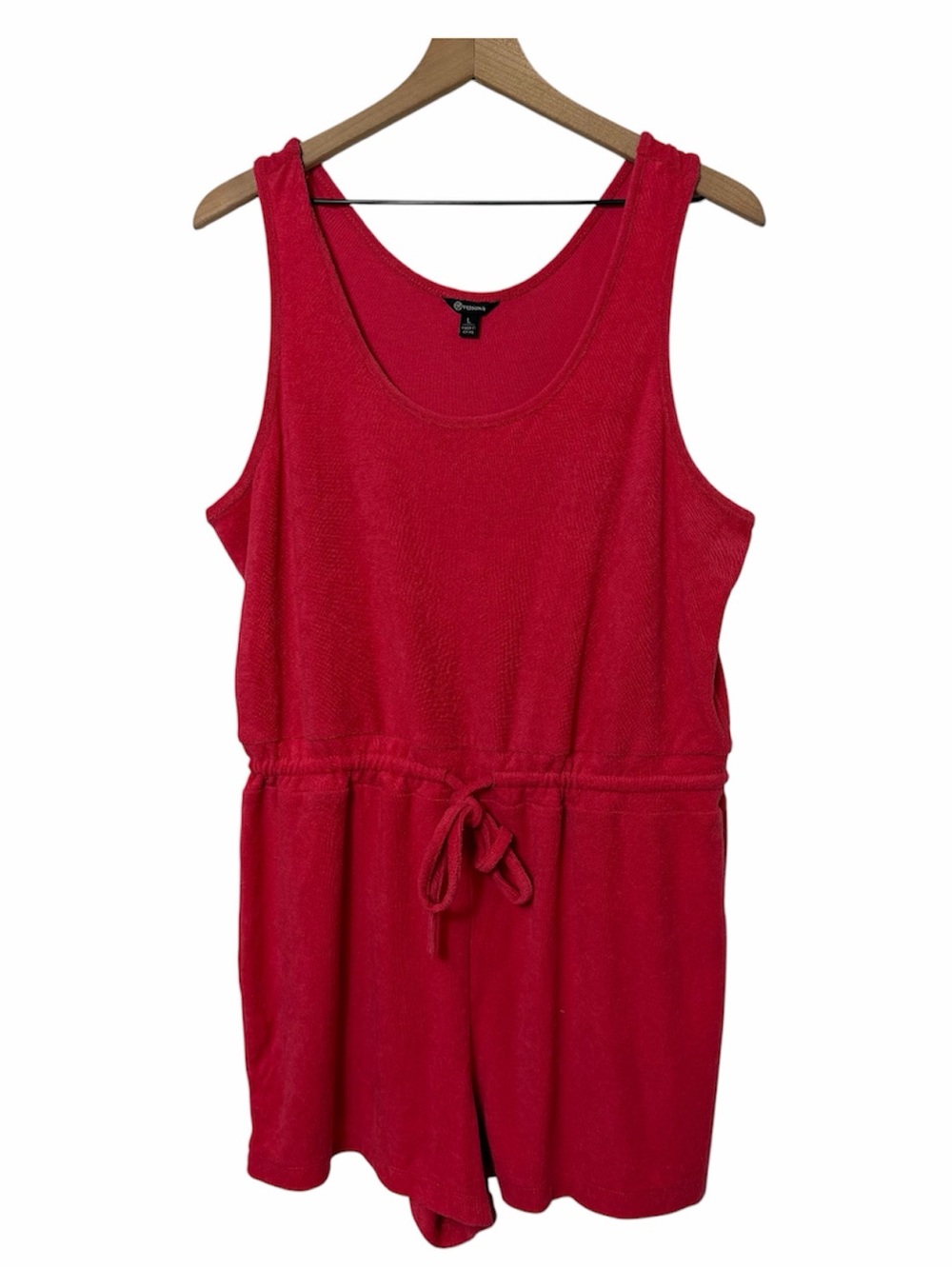 Versona Pink Terry Cloth Romper Size Large Women